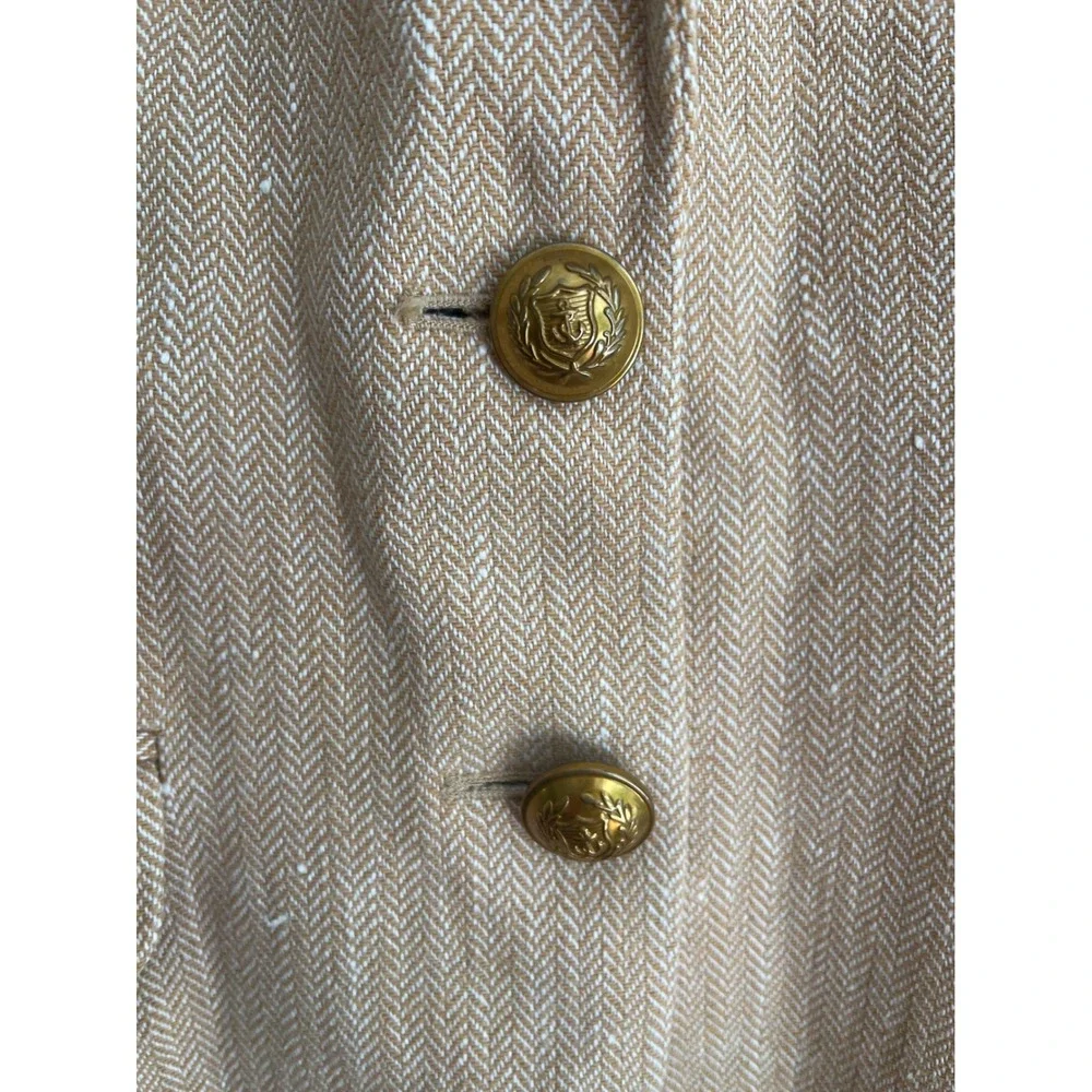 J. Crew Womens 0 Dalton Blazer Beige Tan Herringbone Tweed Office